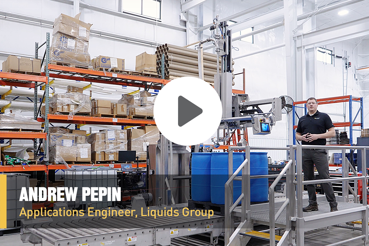 Semi-automatic Liquid Drum Filler Increases Operator Efficiency